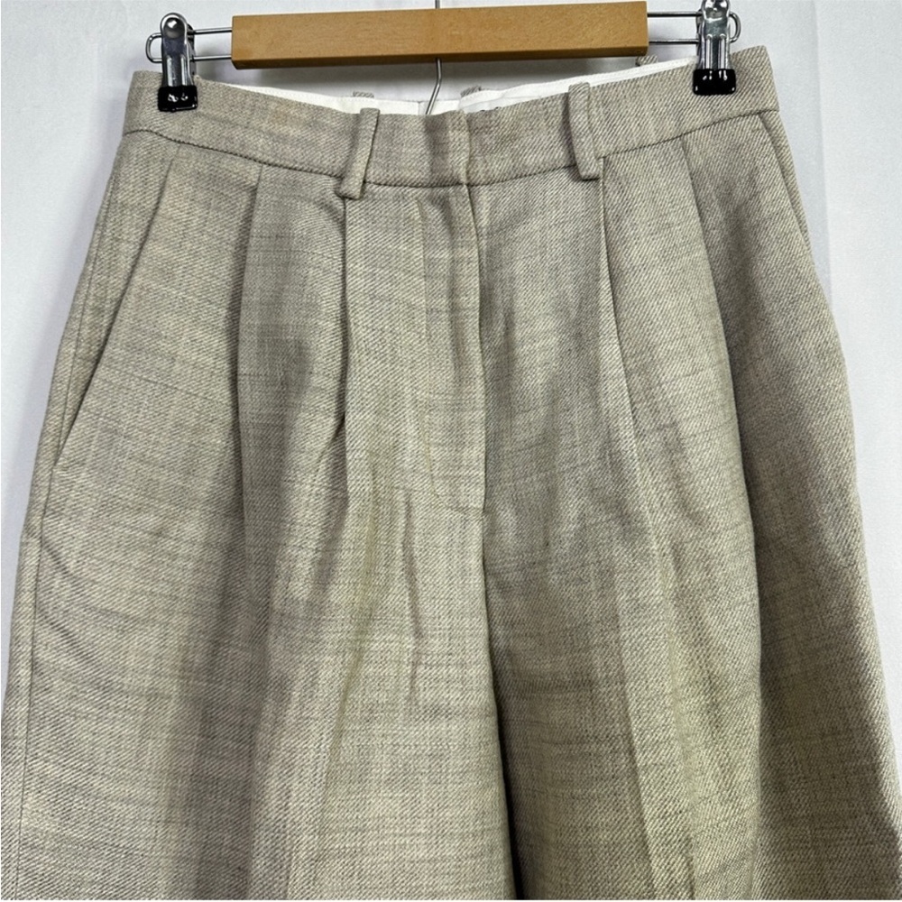 COS Wide Leg Wool Trouser Pant Tan / Gray size 6 US - Picture 6 of 11